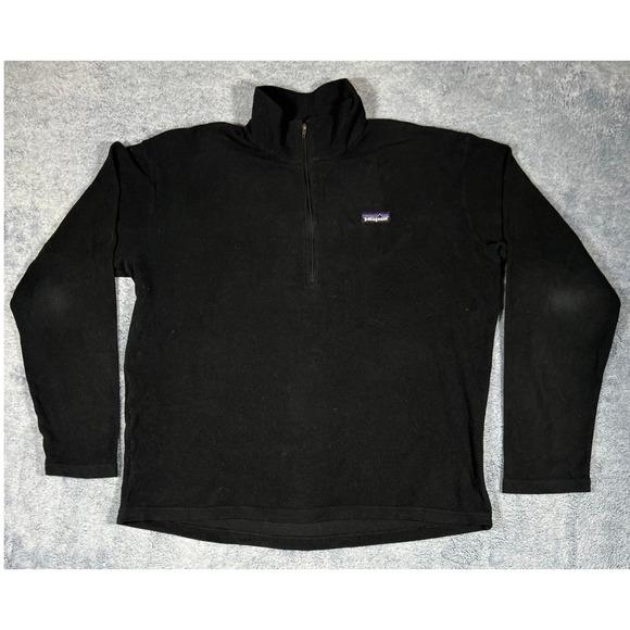 Patagonia Mens Synchilla Quarter Zip Fleece Pullover Black Medium - Picture 8 of 16